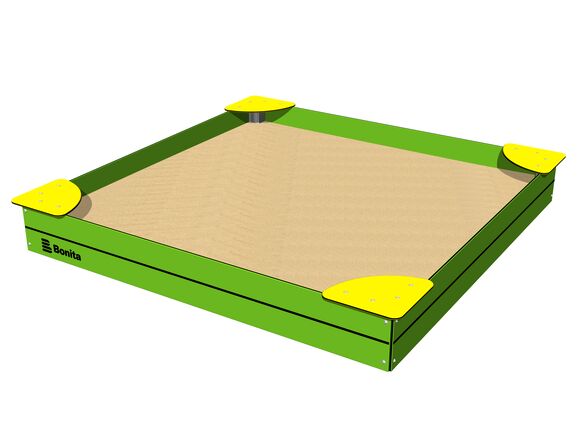 Sandpit with seats 2x2 m PIP2020GY