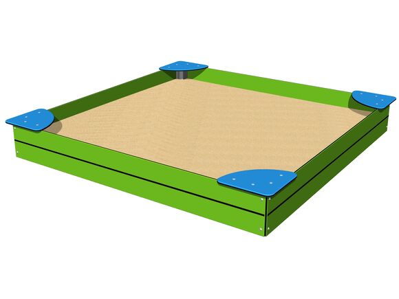 Sandpit with seats 2x2 m PIP2020LB