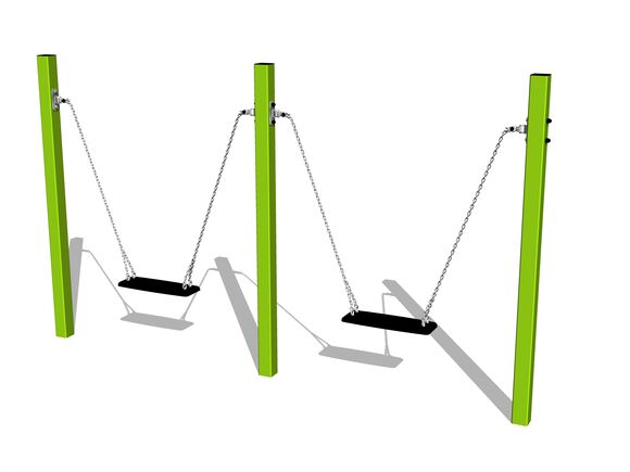 Twin chain swing - lime (f.h. 1,0 m)