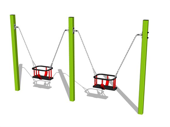Twin chain swing - lime 