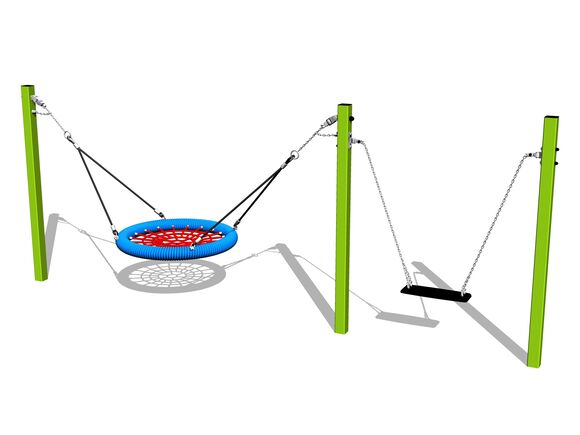Twin chain swing - lime (f.h. 1,0 m)