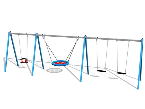 Quadralupe chain swing - bluel (f.h. 1,5 m)