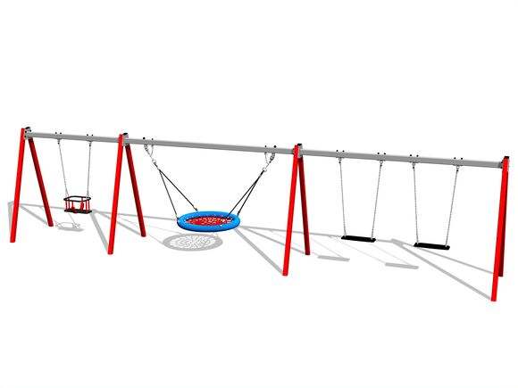 Quadralupe chain swing - red (f.h. 1 m)