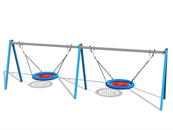 Twin chain swing - blue (f.h. 1,0 m)