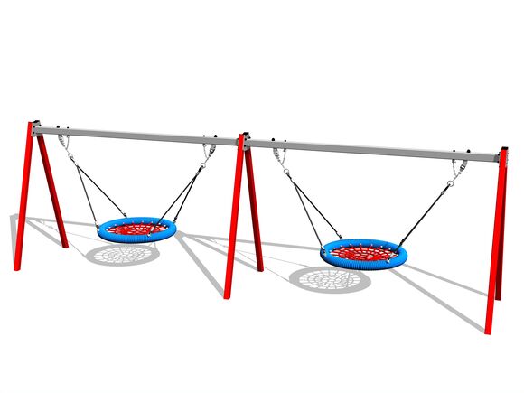 Twin chain swing - red (f.h. 1,0 m)