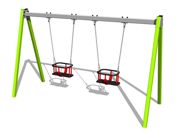 Twin chain swing - lime 