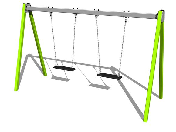Twin chain swing - lime (f.h. 1,0 m)