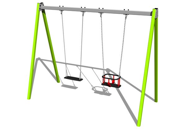 Twin chain swing - lime (f.h. 1,5 m)
