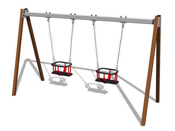 Twin chain swing RH6213KW - Brown
