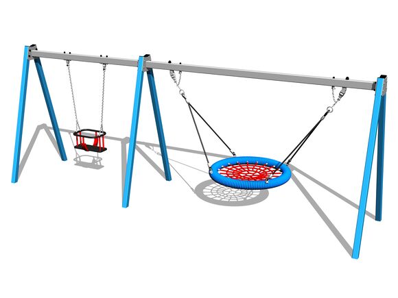 Twin chain swing RH6222KB - Blue (f.h. 1 m)