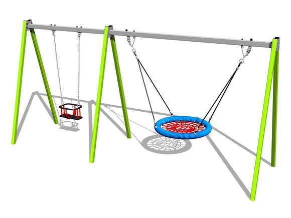 Twin chain swing - lime (f.h. 1,5 m)