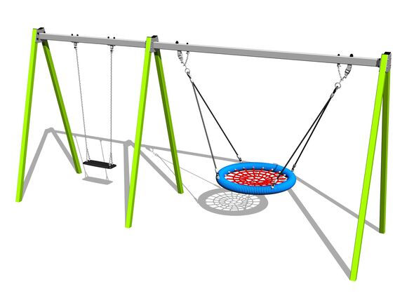 Twin chain swing - lime (f.h. 1,5 m)