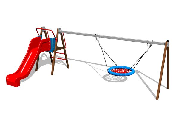 Chain Swing Nest with slide RH6180KW - Brown (1m)