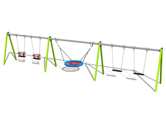Fivefold chain swing - lime (f.h. 1,0 m)