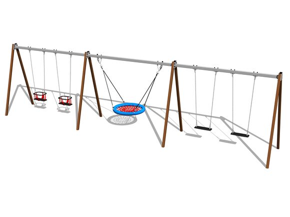 Fivefold chain swing RH6521KW - Brown (f.h. 1,5 m)