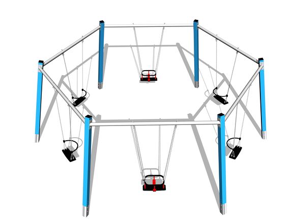 Hexad group chain swing RH1610KB - Blue (f.h. 1.5 m)