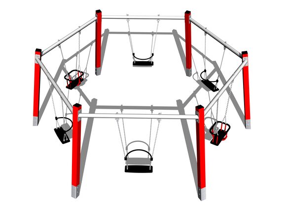 Hexad group chain swing RH1610KR - Red (f.h. 1,0 m)