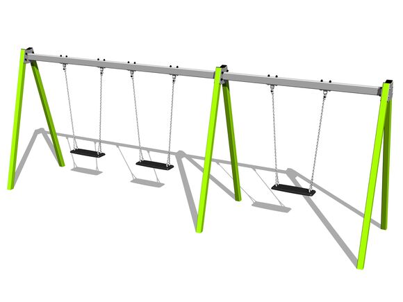 Triple chain swing - lime (f.h. 1,0 m)