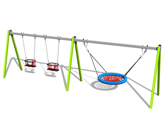 Triple chain swing - lime (f.h. 1 m)