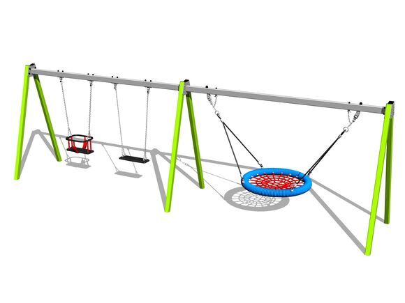 Triple chain swing - lime (f.h. 1 m)