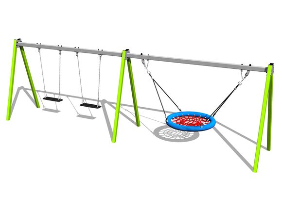Triple chain swing - lime (f.h. 1,0 m)