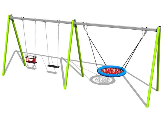 Triple chain swing - lime (f.h. 1,5 m)