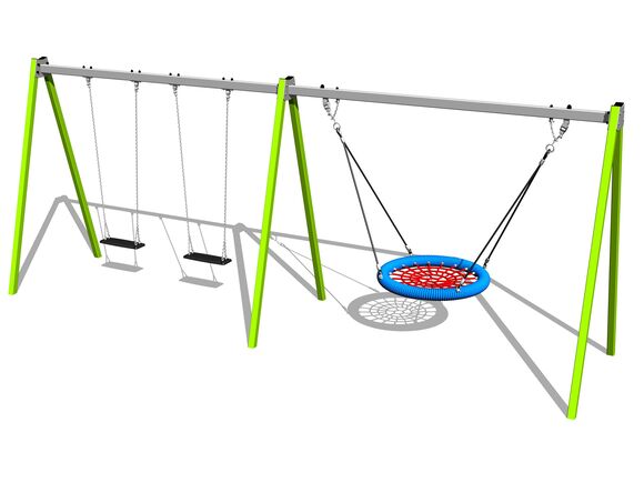 Triple chain swing - lime (f.h. 1,5 m)