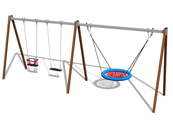 Triple chain swing RH6322KW - Brown (f.h. 1,5 m)