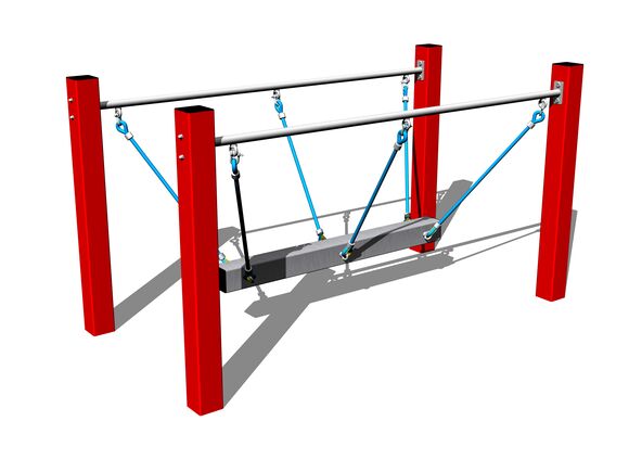 Rope bridge LL101KR - red(f.h. 1 m)