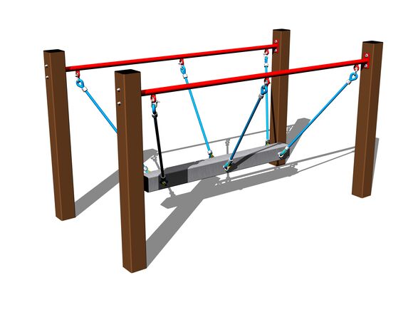Rope bridge LL101KW - brown (f.h. 1 m)