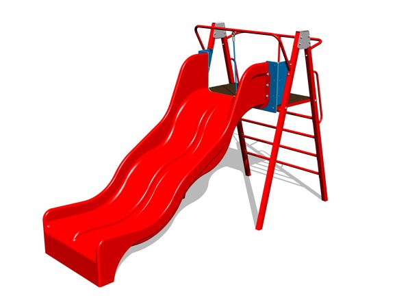 Slide with a ladder KZ6201KR - red (f.h. 1,5 m)