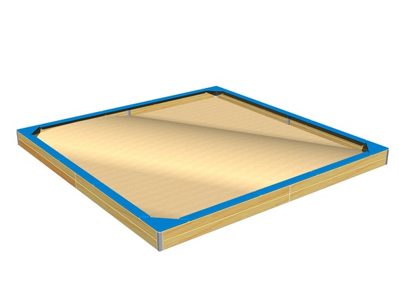 Seats around the edge of sadpit 4x4 m SP440DB - blue