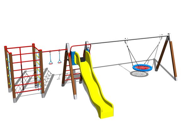Climbing set SS804KW - brown
