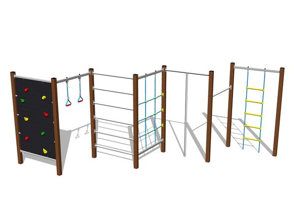 Climbing set - brown