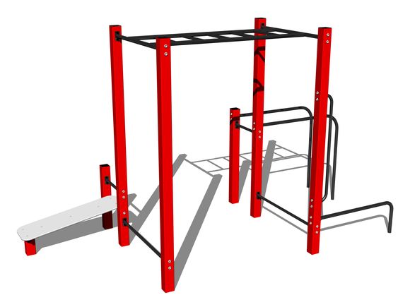 Street workout set WS024RD - red
