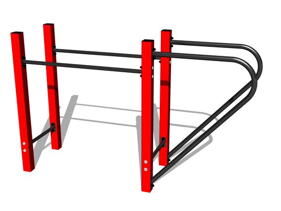 Street workout set WS8002RD - red
