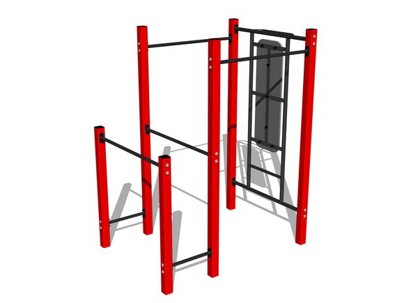 Street workout set WS800RD - red