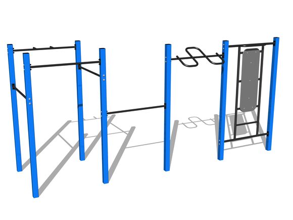 Street workout set WS8012BD - blue