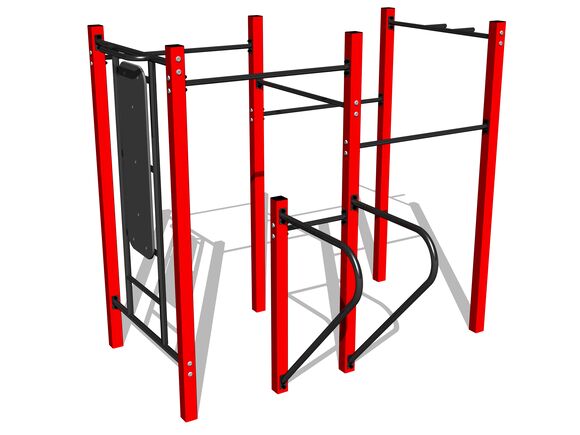Street workout set WS8013RD - red