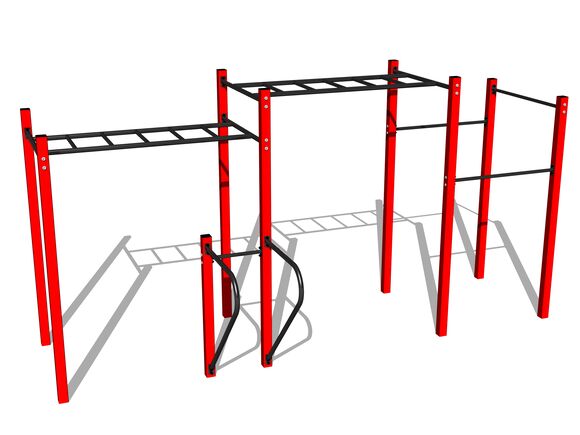 Street workout set WS8015RD - red