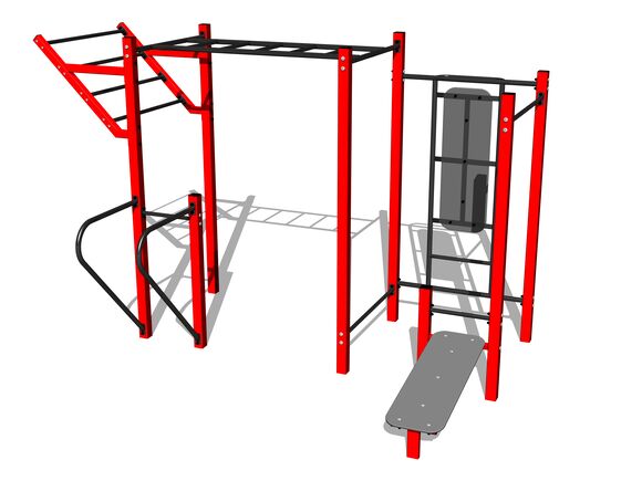 Street workout set WS8016RD - red