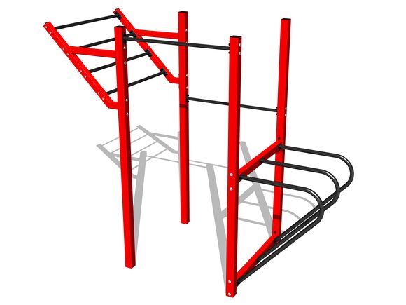 Street workout set WS8017RD - red