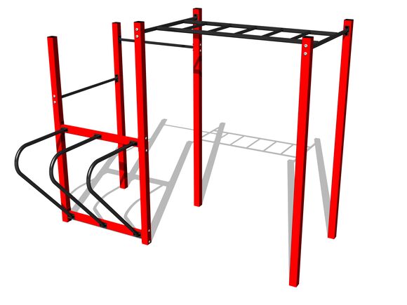 Street workout set WS8018RD - red