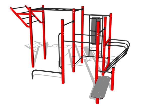 Street workout set WS8020RD - red