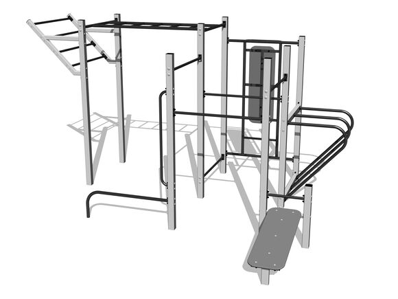 Street workout set WS8020SD - silver