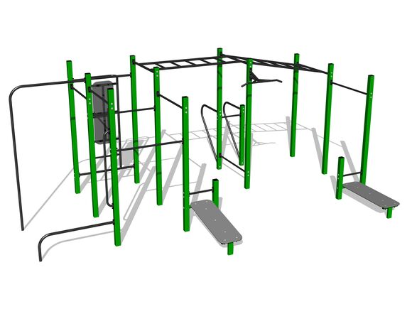 Street workout set WS8023GD - green