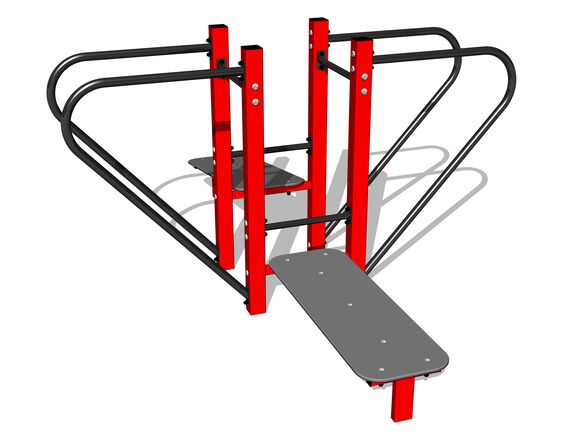 Street workout set WS8027RD - red