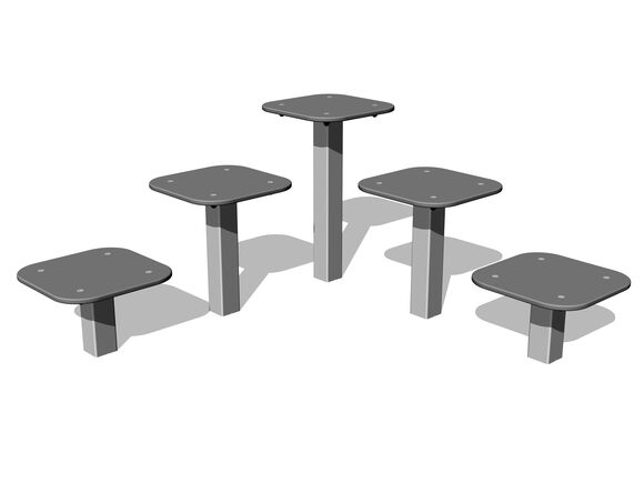 Street workout element WP8007SD - silver