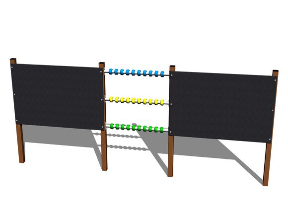 Double panel drawing board with an abacus TK301Kw - brown