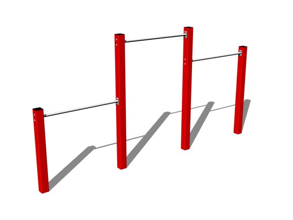 Triple fitness rack HR301KR - red (f.h. 1,5 m)